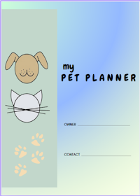 printable pet planner for pet owners